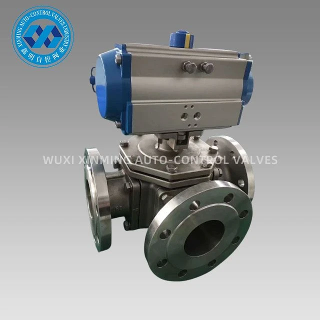 Pneumatisk aktuator Flange Tee Kugleventil