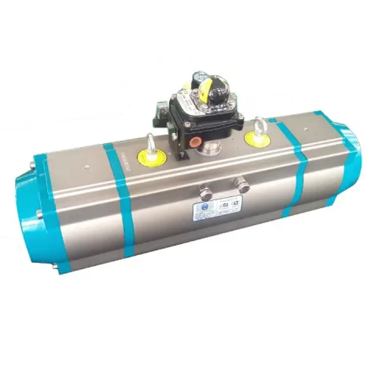 Tri Clamp Three Way Ball Valve tre-trins pneumatisk aktuator